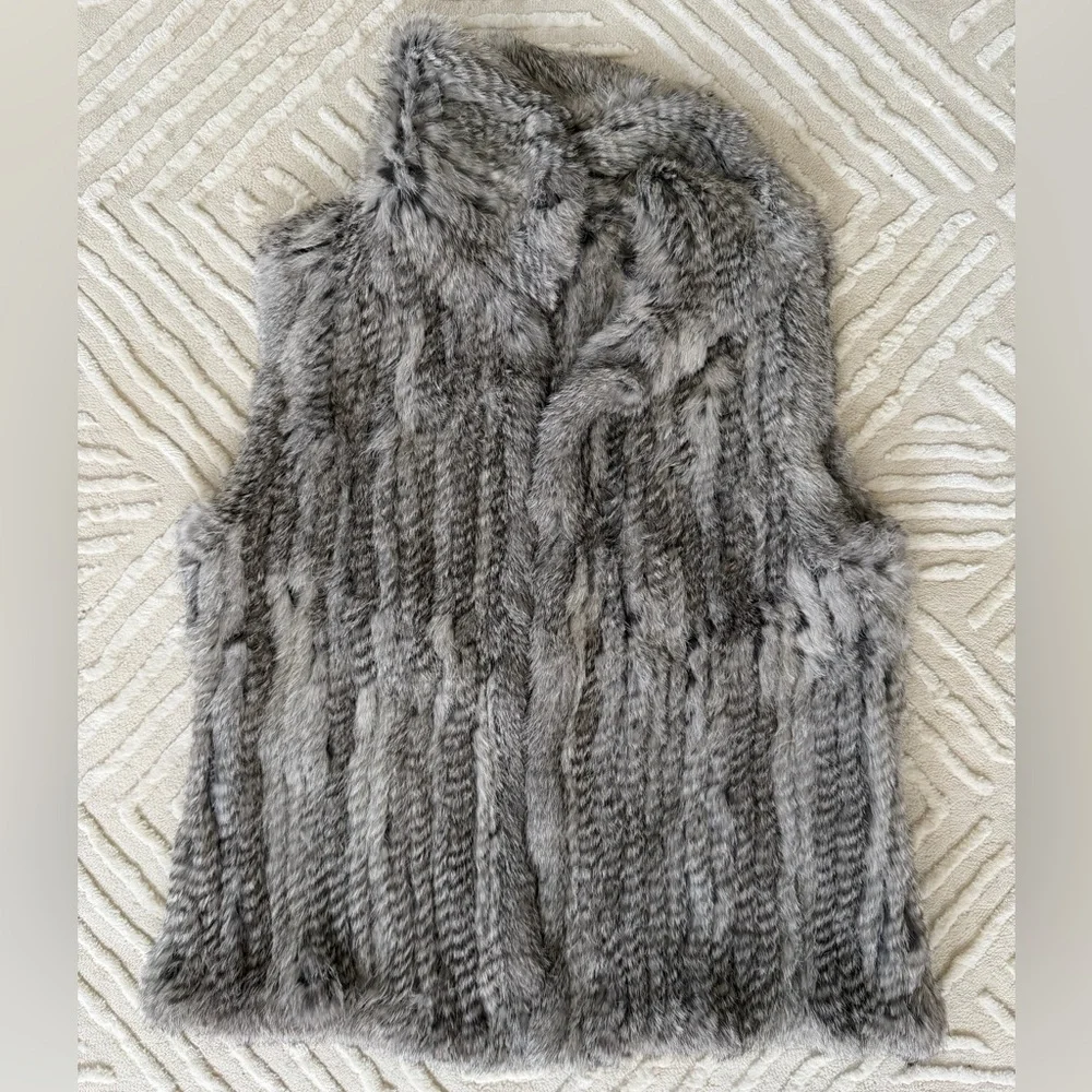 Bagatelle 100% Genuine Rabbit Fur Size S Winter Grey - Picture 16 of 16